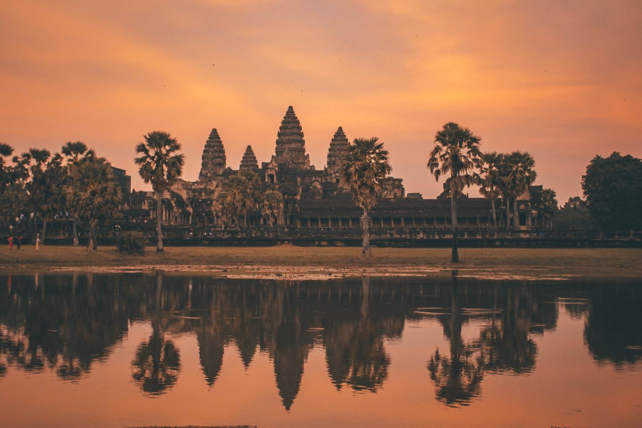 Angkor Wat temple at sunrise