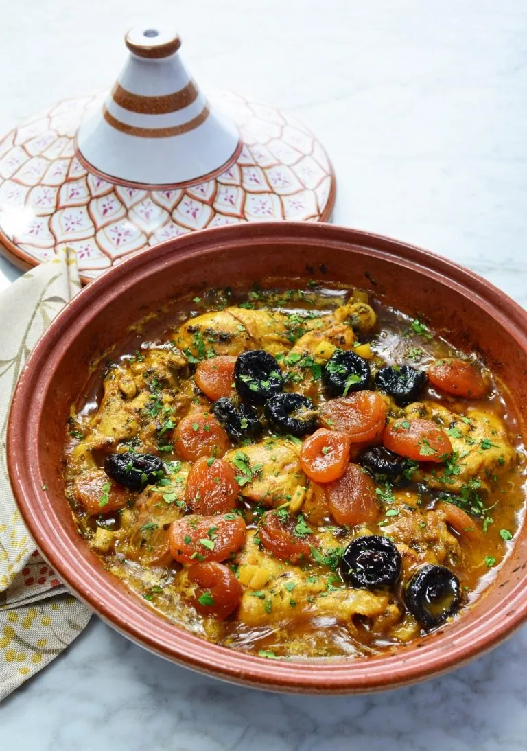 Moroccan tagine with apricots and prunes