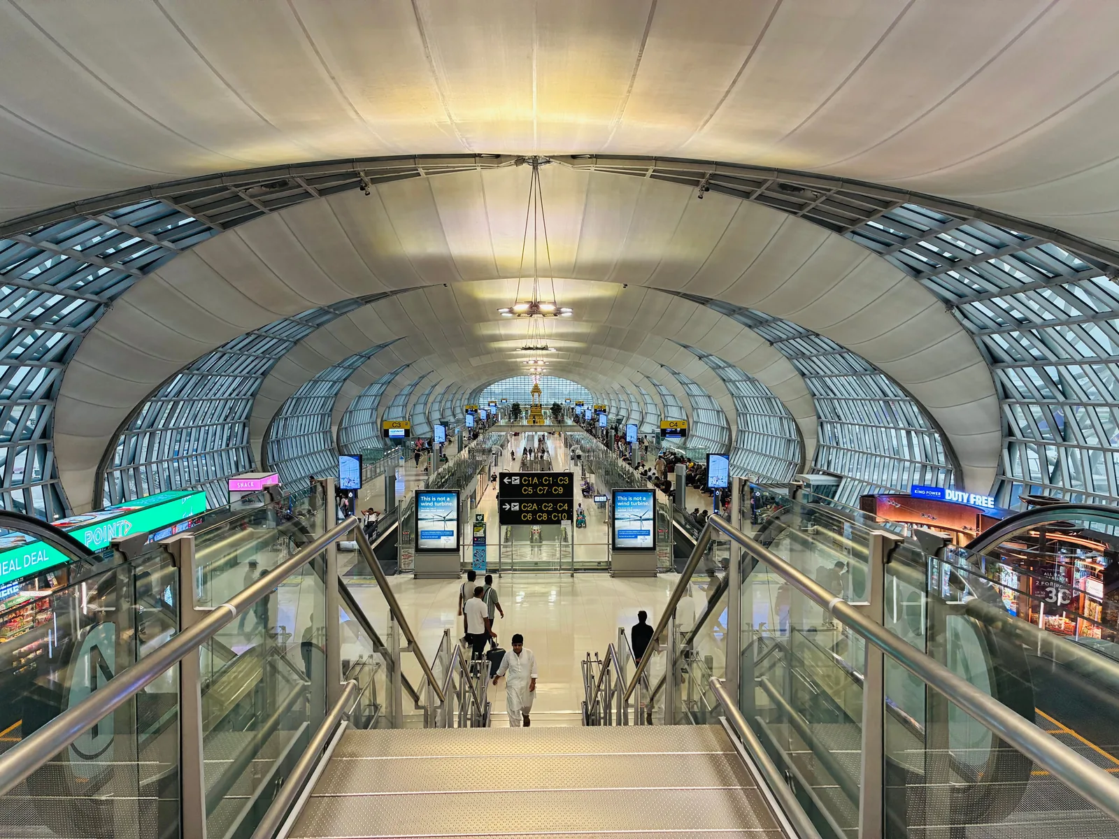 Interior of Suvarnabhumi Airport in Bangkok, Thailand